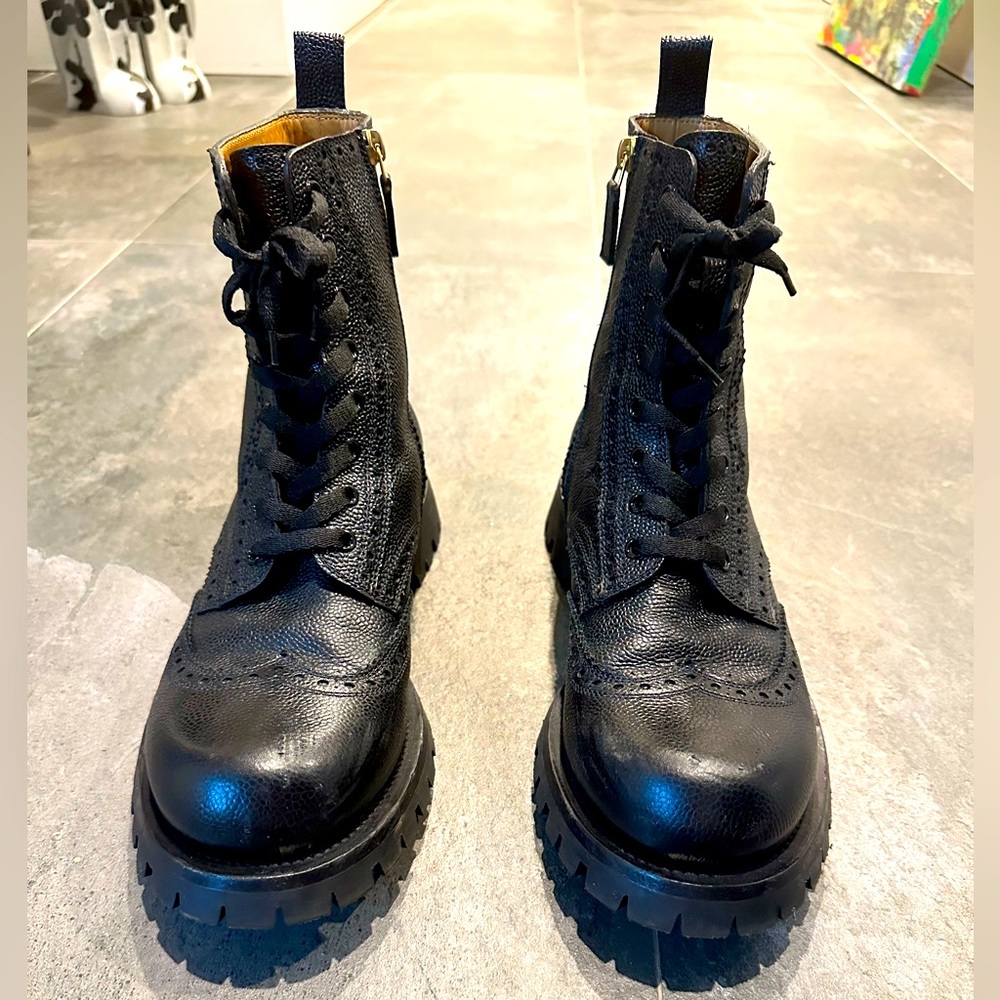 trip lug sole combat boot gucci